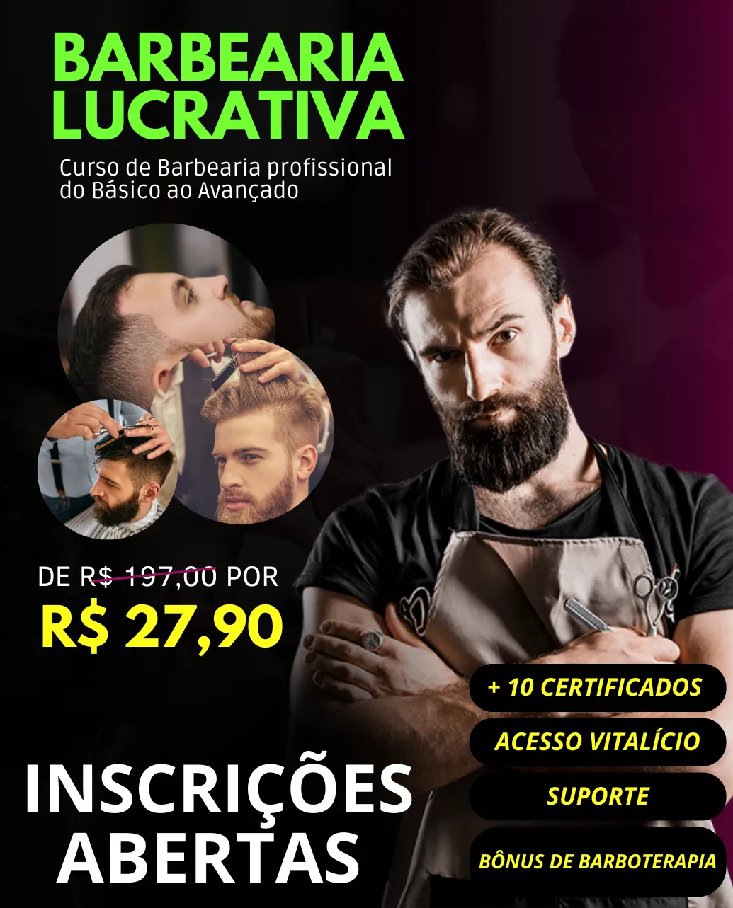 Imagem do link CURSO DE BARBEARIA ONLINE PARA LUCRAR NESTE FIM DE ANO