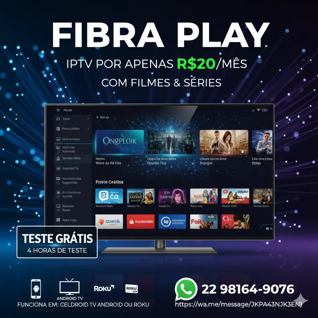 Imagem do link IPTV 4 HORAS DE TESTE TOTALMENTE GRÁTIS!
