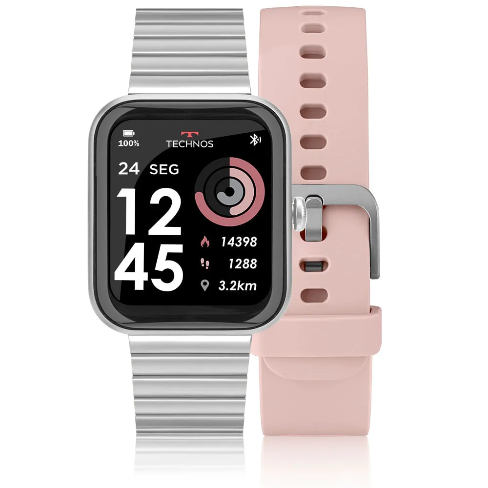 Imagem do link Smartwatch Technos Connect MAX Prata e Rosa