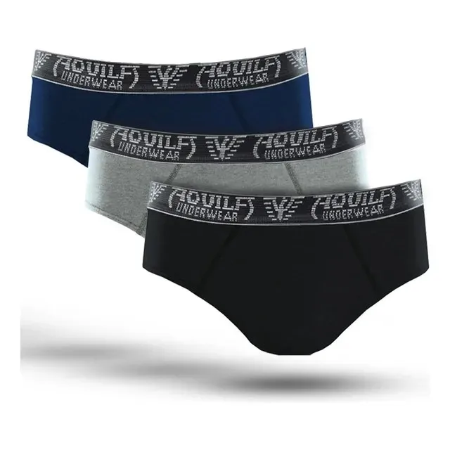 Imagem do link Kit 3 Cueca Masculina P Ao Gg Slip Algodão  por 26,50