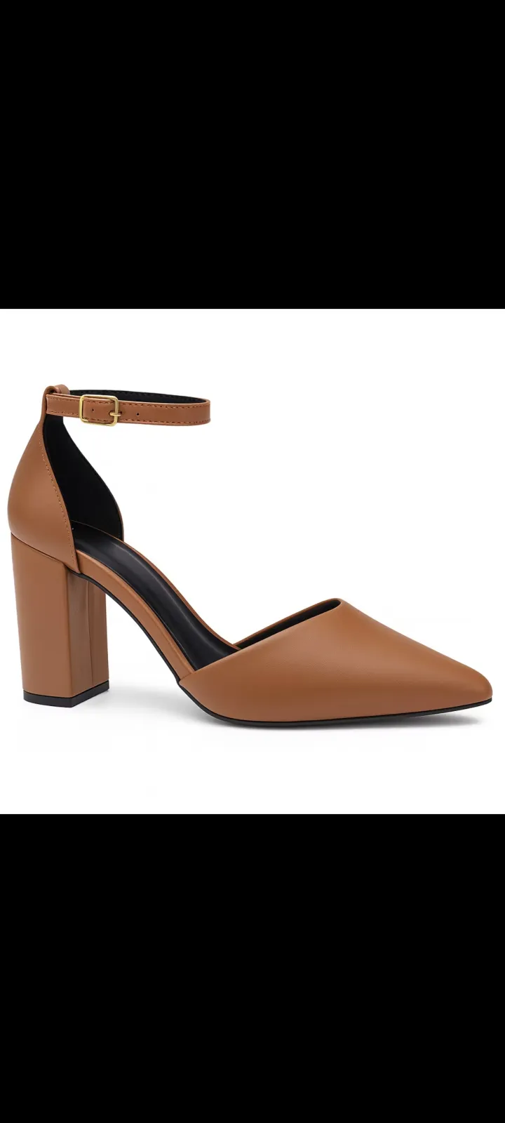 Imagem do link Scarpin Bico Fino Salto Grosso Sapato Feminino Salto Alto Clássico Elegante